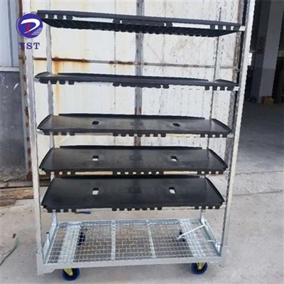 Kasvihuoneen kukkakuljetuskärry